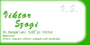 viktor szogi business card